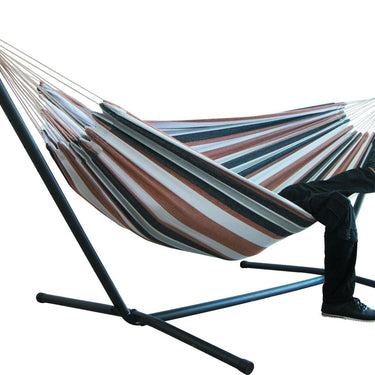 canvas camping hammock, portable outdoor hammock, durable hammock for camping, lightweight hiking hammock, backyard hammock, heavy-duty hammock, 200kg capacity hammock, large canvas hammock, travel-friendly hammock, comfortable outdoor lounging hammock | Bentalia Home