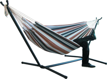 canvas camping hammock, portable outdoor hammock, durable hammock for camping, lightweight hiking hammock, backyard hammock, heavy-duty hammock, 200kg capacity hammock, large canvas hammock, travel-friendly hammock, comfortable outdoor lounging hammock | Bentalia Home