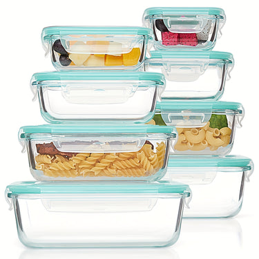 Glass Food Storage Container Set – 16-Piece, Sealed Lids, Multipurpose Use