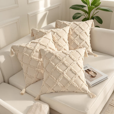 Boho Decorative - Throw Pillow Covers | Set of 4 | 18×18 Inch
