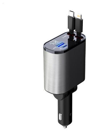 Metal Car Charger 100W Super Fast Charging USB & TYPE-C Adapter | Bentalia Home