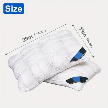 2pcs Luxury 5-Star Hotel Quality Pillows – 19x29" Neck Support, All-Season Comfort, Machine Washable