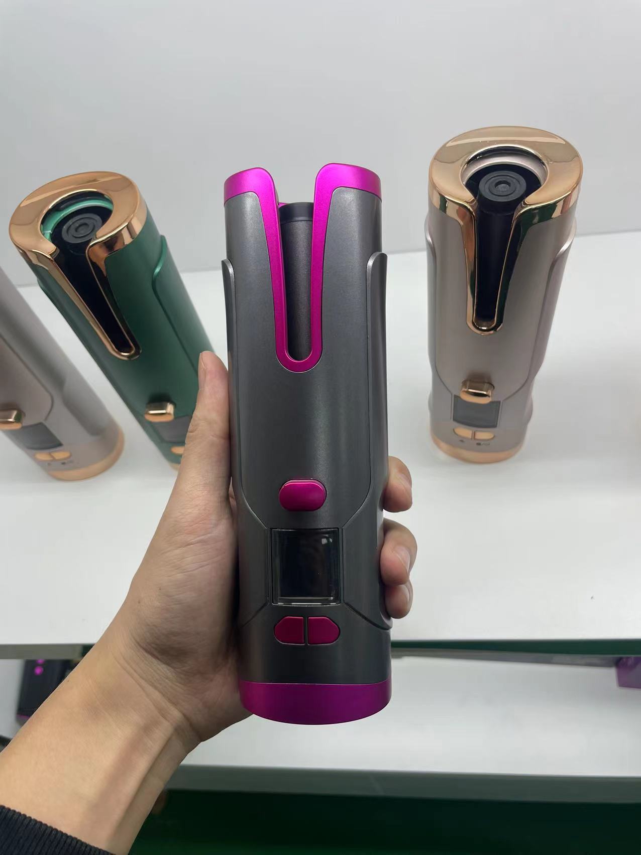 Rechargeable Automatic Hair Curler with LCD Display | Bentalia Home