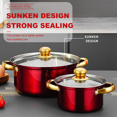 12-Piece Stainless Steel Cookware Set – Non-Stick, Heat Resistant, Induction Compatible