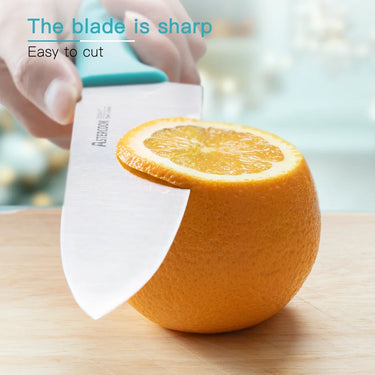 Astercook 14-Piece Kitchen Knife Set with Built-in Sharpener – Teal