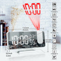 FM Radio LED Digital Alarm Clock with 180° Projection, Snooze, and USB Charging | Bentalia Home