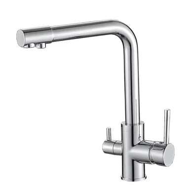 LIGAO Brass Thermostatic Kitchen Faucet – Single Handle, Polished Finish, Deck Mounted