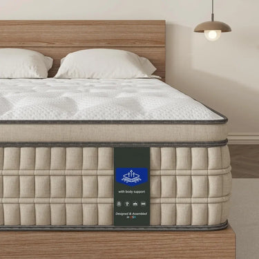 ANGDUO 12" Hotel-Collection Hybrid Mattress – Extra Lumbar Support