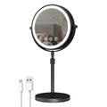 9-Inch 360° Rotating Makeup Mirror with LED Light & 3x Magnification – Double-Sided Cosmetic Mirror | Bentalia Home