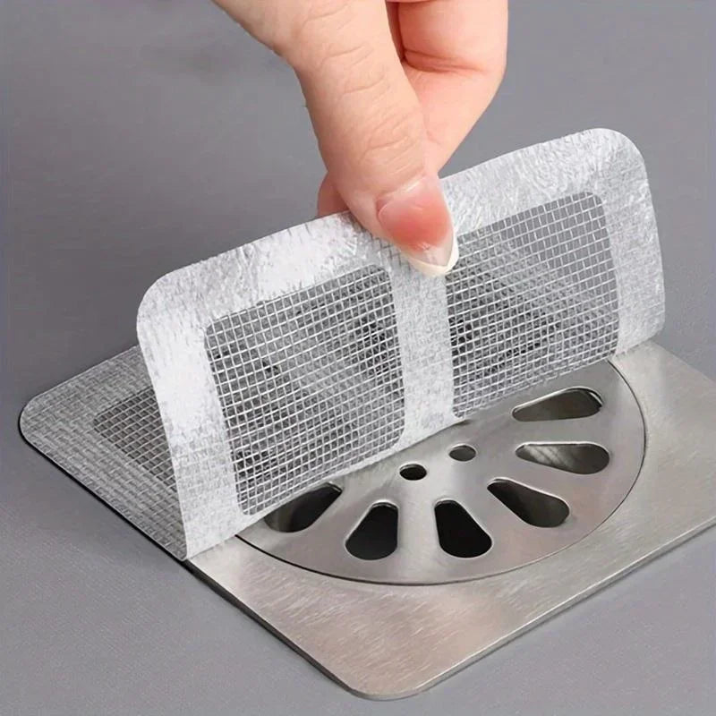 10PCS Disposable Shower Drain Hair Catcher - Mesh Strainer Covers for Bathroom & Kitchen | Bentalia Home