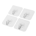 1-10PCS Transparent Self-Adhesive Stainless Steel Hooks - Strong Key Storage Hangers for Kitchen, Bathroom, Door, or Wall | Bentalia Home