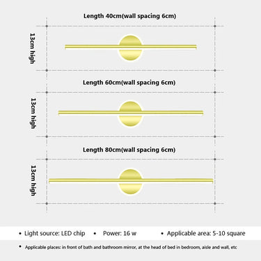 Modern LED Wall Lamp /Mirror Light Bathroom Long Strip Fixture Vanity Light