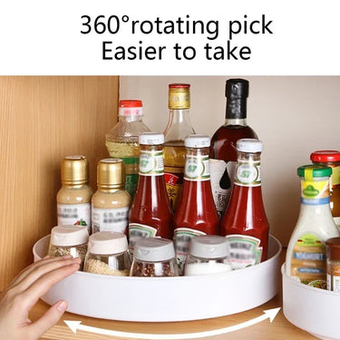 360° Rotating Cabinet Organizer, Non-Slip Turntable Storage Tray for Kitchen & Bathroom | Bentalia Home