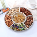 6-Compartment Food Storage Tray – Snack Plate for Party, Candy, Nuts & Appetizers | Bentalia Home