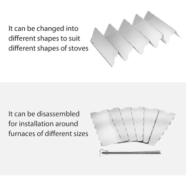 Tall Stove Windscreen – Aluminum Folding Windshield for Gas Burner, Butane Stove Outdoor Cooking | Bentalia Home