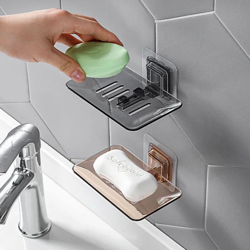 No-Drill Wall-Mounted Double-Layer Soap Rack - Self-Adhesive Soap Holder for Bathroom | Bentalia Home