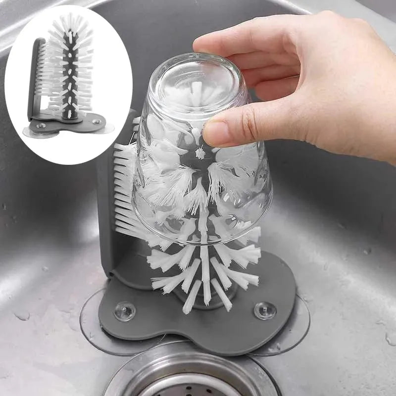 2-in-1 Suction Cup Glass Cleaner for Bottles, Mugs, and Wine Glasses | Bentalia Home