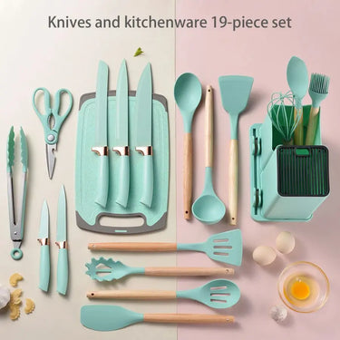 19pcs Food Grade Silicone Brodark Kitchenware Set