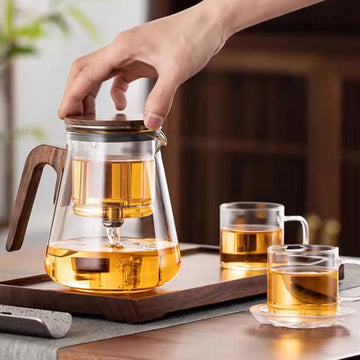 Bonston Heat-Resistant Glass Teapot with Magnetic Switch, 27oz (801-900ml) | Bentalia Home