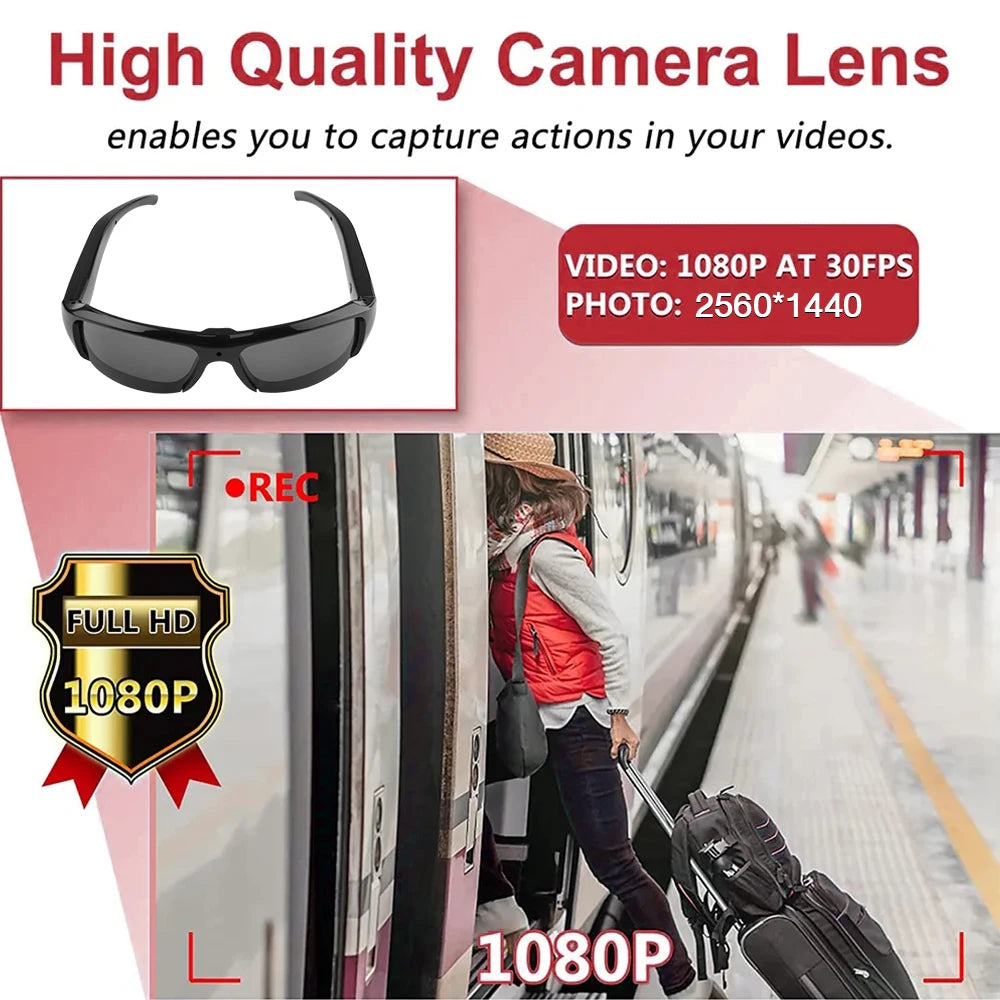 HD 1080P Wearable Glasses Camera, Portable Mini Video Recorder for Driving & Outdoor Security | Bentalia Home