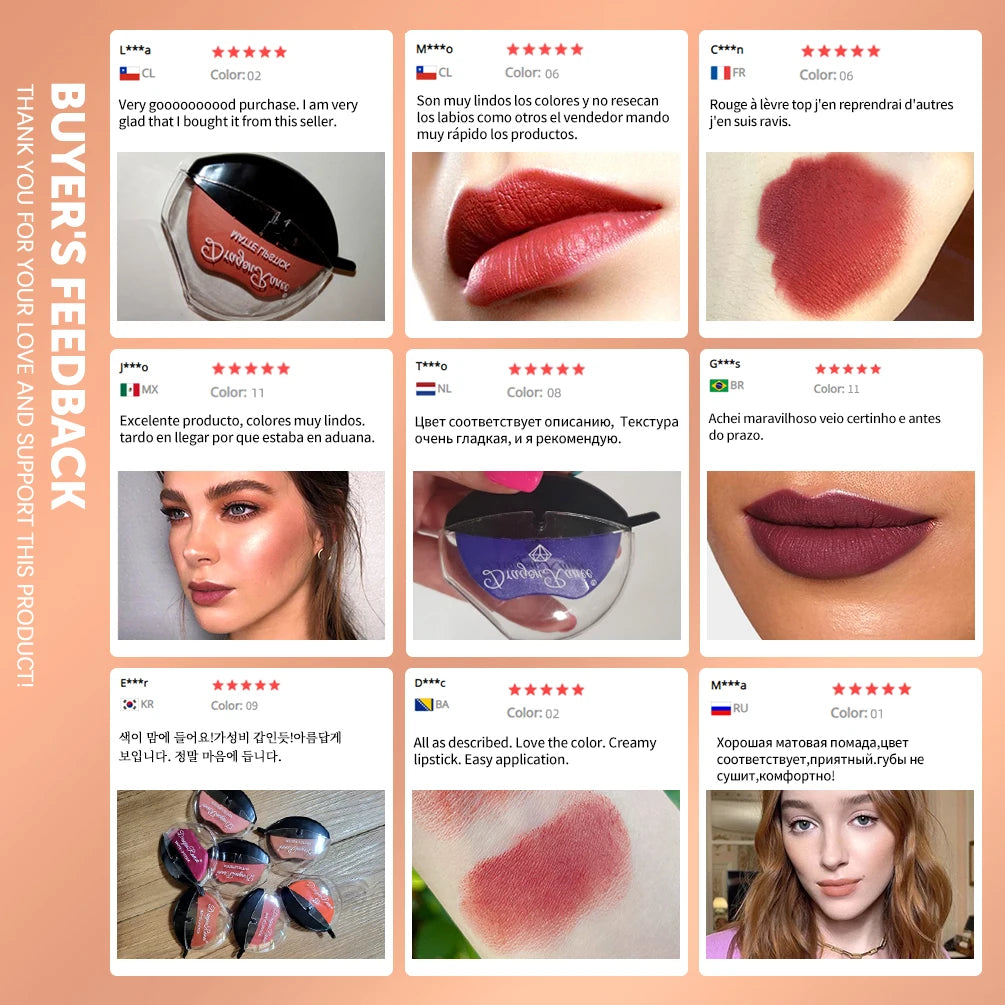 Lazy Lipstick Velvet Matte Moisturizing Lip Gloss – Temperature Color Changing, Waterproof, Non-stick Cup Lipstick | Bentalia Home