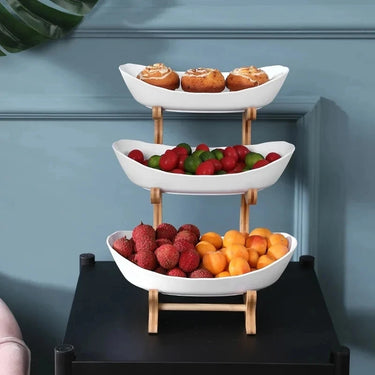Layer Fruit Plate - Home Living Room Plastic Snack Dish Creative Modern Dried Fruit Basket Candy Dish Stand Salad Bowl