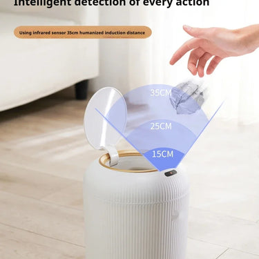 Automatic Sensor Trash Can Kitchen Bathroom Waterproof Bucket Battery Electric Touchless Smart Bin Garbage Lid Home Wastebasket
