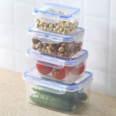Sealed Rectangular Refrigerator Storage Box with Lid, Plastic Crisper & Microwave Lunch Box | Bentalia Home