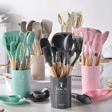 12PCS Food Grade Silicone Kitchen Cookware Utensils Set | Bentalia Homes