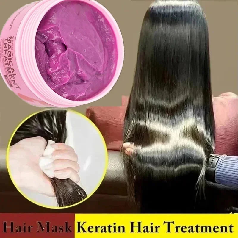 Keratin hair mask, repair damaged hair, frizz control, deep moisturizing hair care, smooth and shiny hair, 5-second hair treatment, scalp treatment, nourishing hair mask, keratin conditioner, hair loss reduction. | Bentalia Home