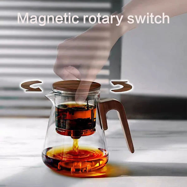 Bonston Heat-Resistant Glass Teapot with Magnetic Switch, 27oz (801-900ml) | Bentalia Home