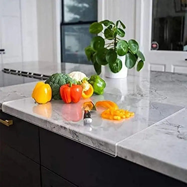 Acrylic Cutting Boards for Kitchen Counter - Non-Slip &amp; Clear Chopping Blocks with Lip