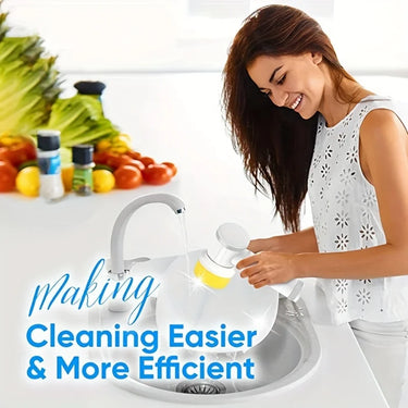 Electric Magic Brush Spin Scrubber 5-in-1 Cordless Handheld Power Cleaner for Kitchen and Bathroom | Bentalia Home