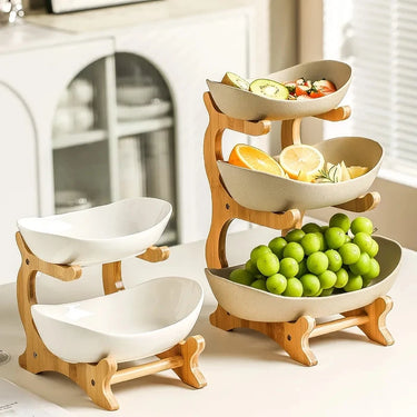 Layer Fruit Plate - Home Living Room Plastic Snack Dish Creative Modern Dried Fruit Basket Candy Dish Stand Salad Bowl