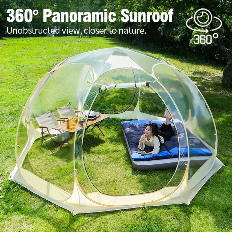 Camping Tent 4-8 Person Transparent Folding Spherical Tent – Windproof, Rainproof, Quick Opening Outdoor Tent | Bentalia Home