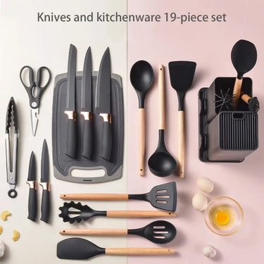 19pcs Food Grade Silicone Brodark Kitchenware Set