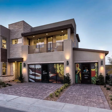 Modern Outdoor Porch Light in 2 Lights with Aluminum Rectangular Tube and Tempered Glass Cover Waterproof Wall Sconce 4 Pack