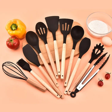 12PCS Food Grade Silicone Kitchen Cookware Utensils Set | Bentalia Homes