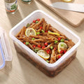 Sealed Rectangular Refrigerator Storage Box with Lid, Plastic Crisper & Microwave Lunch Box | Bentalia Home