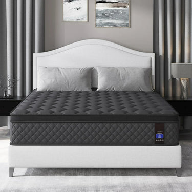 Queen Mattress, 14 Inch Hybrid Mattress – Euro Top, Medium Firm