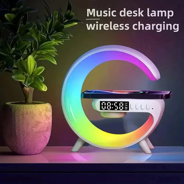 5-in-1 Wireless Charger Table Lamp with Bluetooth Speaker | Bentalia Homes