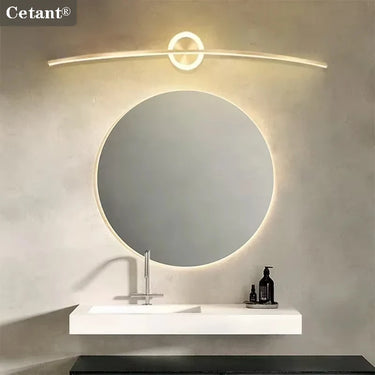 Modern LED Wall Lights Mirror Decorative 80/100cm Long Strip Light Bathroom Bedroom Dresser White Gold Home LED Lighting Lustre