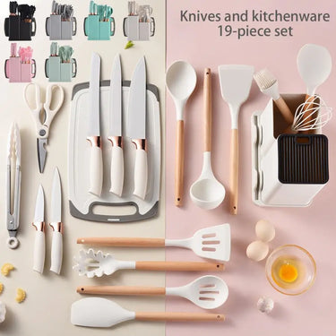 19pcs Food Grade Silicone Brodark Kitchenware Set