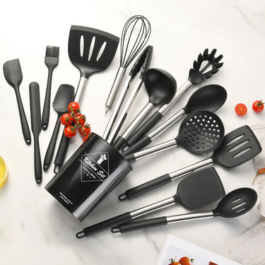 12PCS Food Grade Silicone Kitchen Cookware Utensils Set | Bentalia Homes