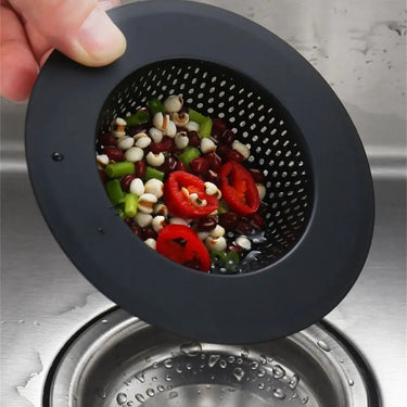 Black Stainless Steel Sink Strainer - Anti-Clog Mesh Drain Filter with Handle