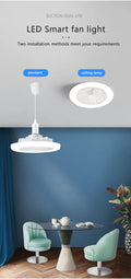 30W LED Smart Ceiling Fan Light with Remote Control – Silent for Bedroom & Living Room | Bentalia Home