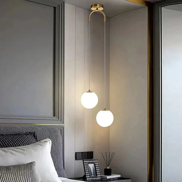 Modern Glass LED Pendant Lights Nordic Living Room Bedroom Fixtures Indoor Lighting Home Decor Hanging Lamp 220V