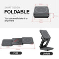 3-in-1 Magnetic Foldable Wireless Charger Stand for iPhone, Apple Watch & AirPods | Bentalia Home