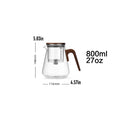 Bonston Heat-Resistant Glass Teapot with Magnetic Switch, 27oz (801-900ml) | Bentalia Home