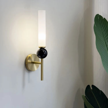 Modern Luxury Copper Marble Acrylic LED Decor Home Wall Lamp Bar Bedroom Foyer Dining Room Lighting Fixtures